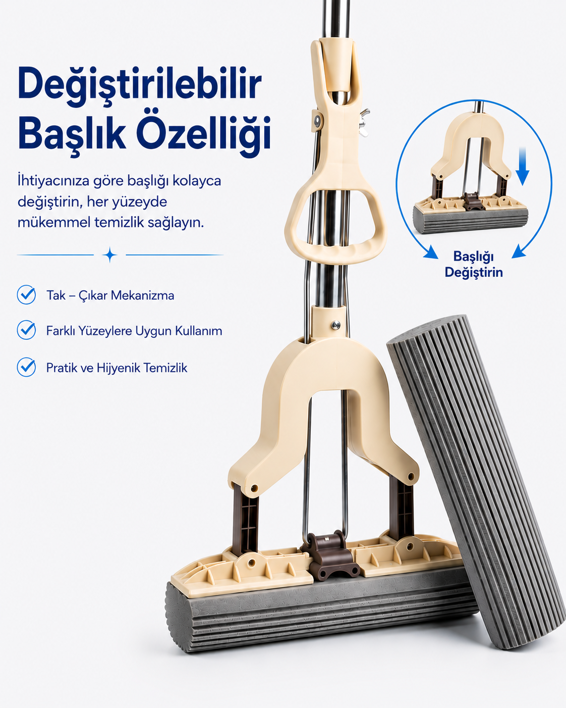 VERİSSA - Yeni Nesil Sıkma Mekanizmalı Kelebek Temizlik Mopu