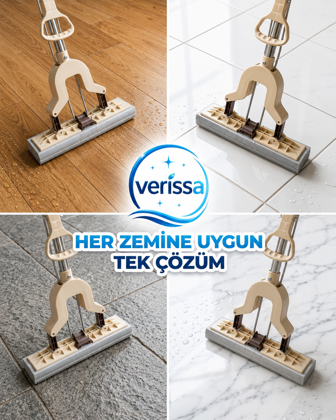 VERİSSA - Yeni Nesil Sıkma Mekanizmalı Kelebek Temizlik Mopu