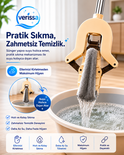 VERİSSA - Yeni Nesil Sıkma Mekanizmalı Kelebek Temizlik Mopu